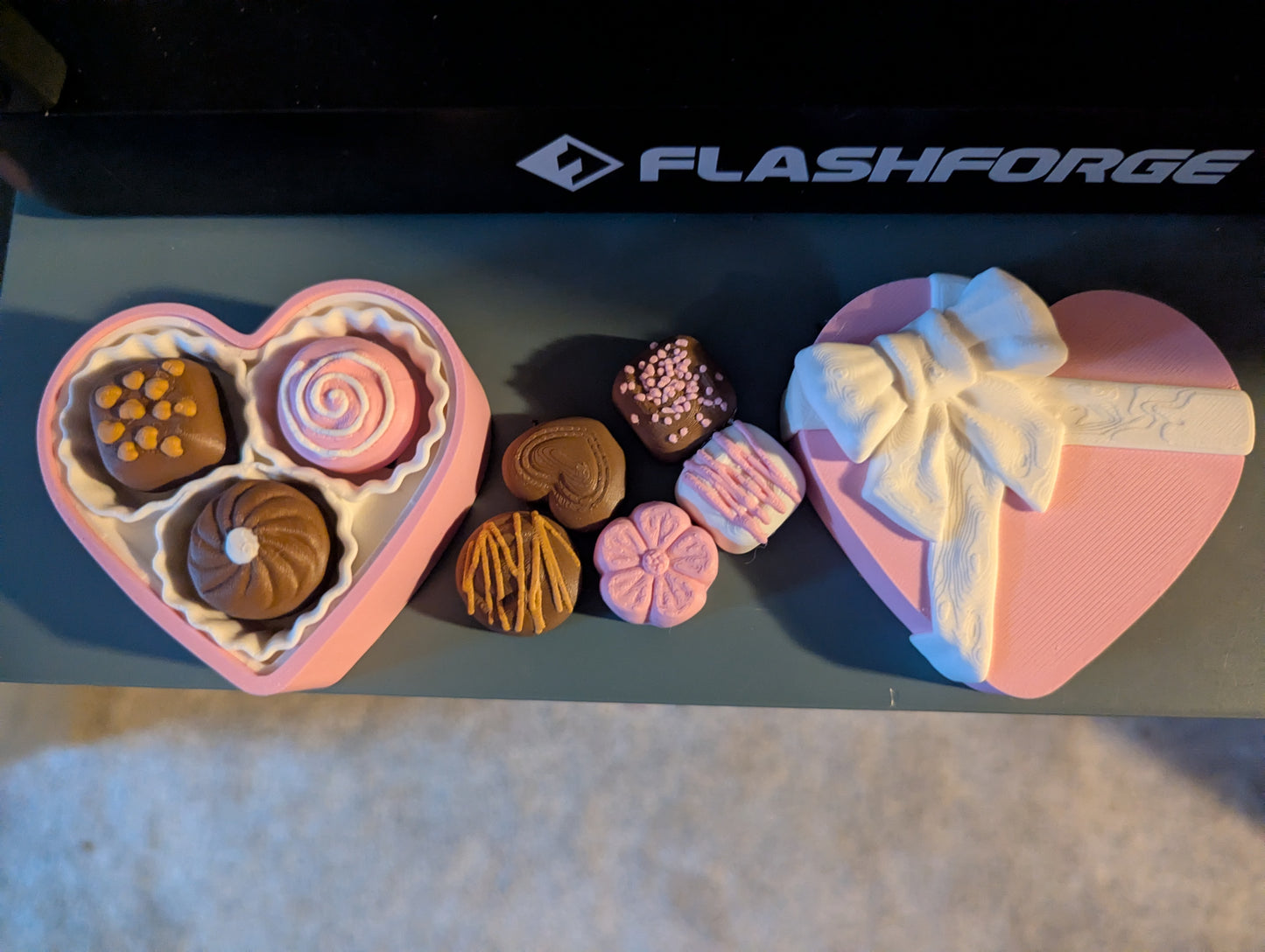 Chocolate heart fidget box