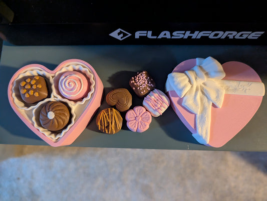 Chocolate heart fidget box