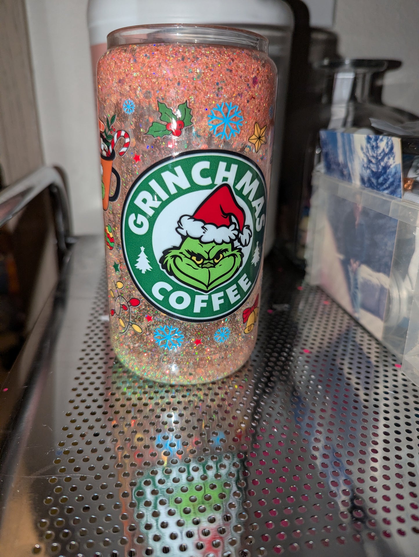 Grinchmas snowglobe tumbler