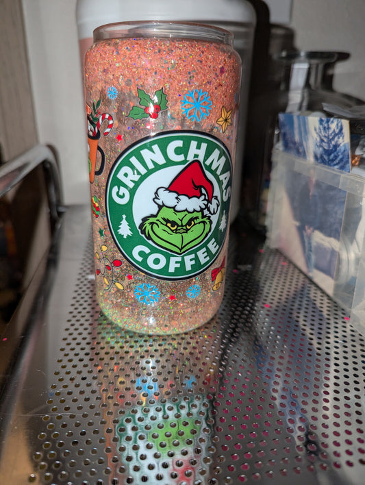 Grinchmas snowglobe tumbler